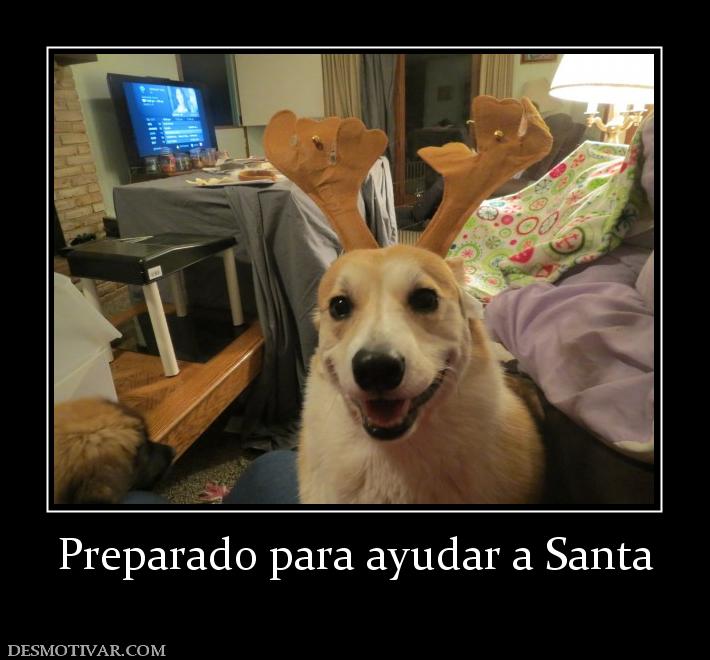 Preparado para ayudar a Santa