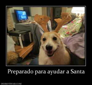 Preparado para ayudar a Santa