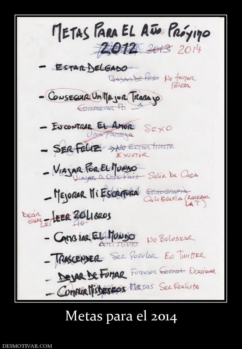Metas para el 2014