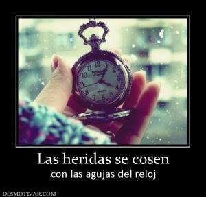 Las heridas se cosen con las agujas del reloj
