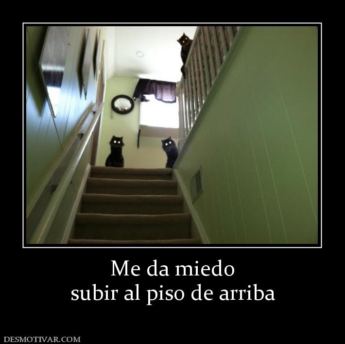 Me da miedo subir al piso de arriba