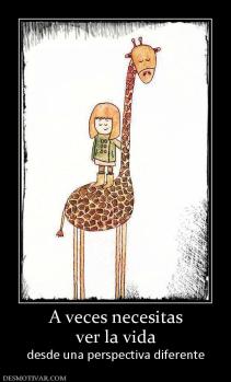 A veces necesitas ver la vida desde una perspectiva diferente