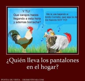 ¿Quién lleva los pantalones en el hogar?