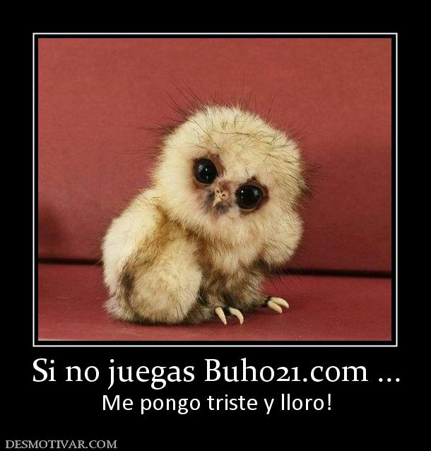 Si no juegas buho21.org ... Me pongo triste y lloro!