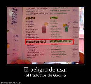 El peligro de usar el traductor de Google