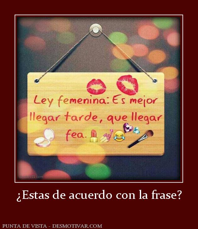 ¿Estas de acuerdo con la frase?