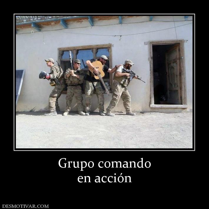 Grupo comando en acción