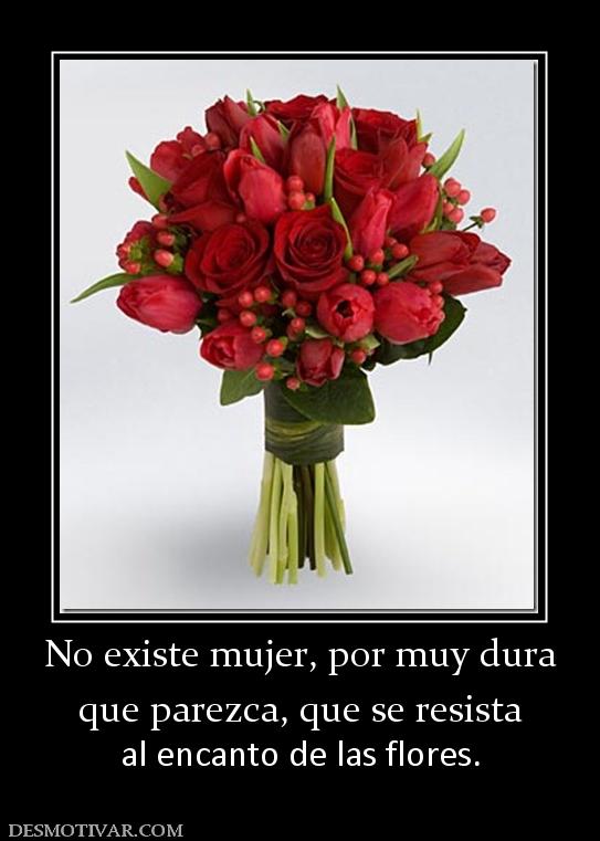No existe mujer, por muy dura que parezca, que se resista  al encanto de las flores.