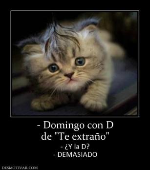 - Domingo con D de  - ¿Y la D? - DEMASIADO