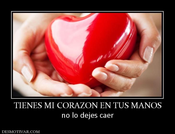 TIENES MI CORAZON EN TUS MANOS no lo dejes caer