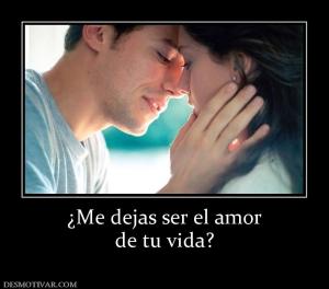 ¿Me dejas ser el amor de tu vida?