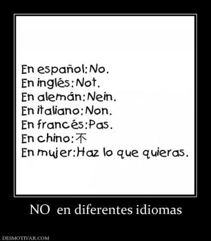 NO  en diferentes idiomas