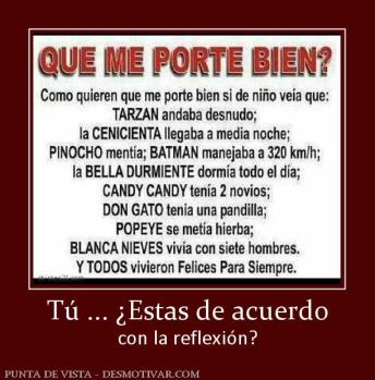 Tú ... ¿Estas de acuerdo con la reflexión?
