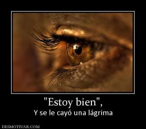 Y se le cayó una lágrima