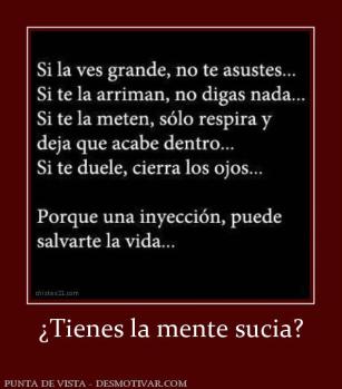 ¿Tienes la mente sucia?