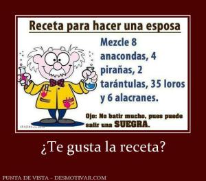 ¿Te gusta la receta?