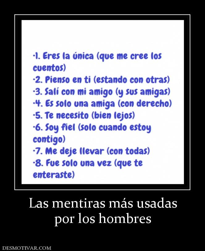 Las mentiras más usadas por los hombres