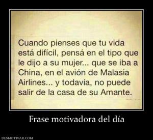 Frase motivadora del día