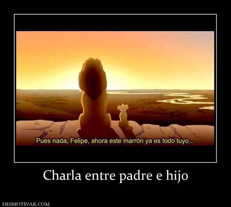 Charla entre padre e hijo