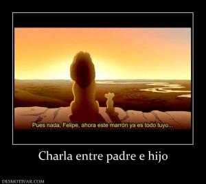 Charla entre padre e hijo