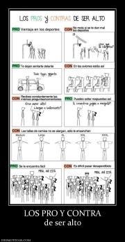 LOS PRO Y CONTRA de ser alto