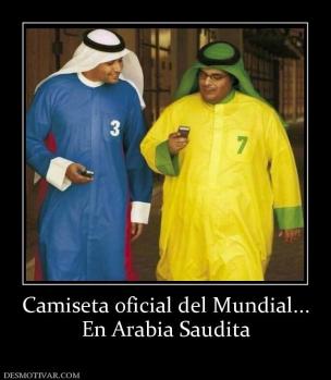 Camiseta oficial del Mundial... En Arabia Saudita