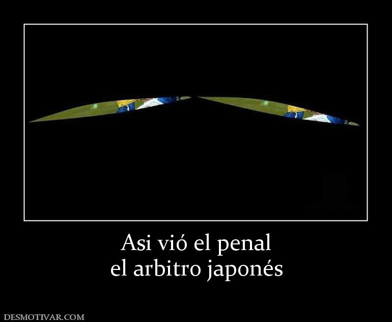 Asi vió el penal el arbitro japonés