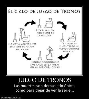 JUEGO DE TRONOS Las muertes son demasiado épicas como para dejar de ver la serie...