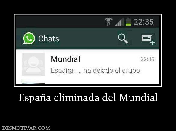 España eliminada del Mundial