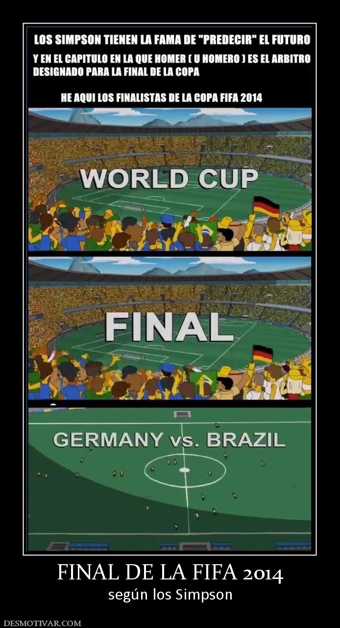 FINAL DE LA FIFA 2014 según los Simpson