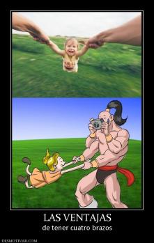 LAS VENTAJAS de tener cuatro brazos
