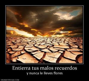 Entierra tus malos recuerdos y nunca le lleves flores