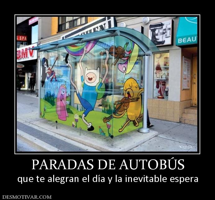 PARADAS DE AUTOBÚS que te alegran el día y la inevitable espera