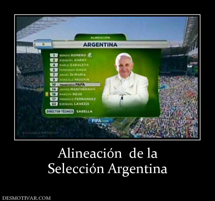 Alineación  de la Selección Argentina