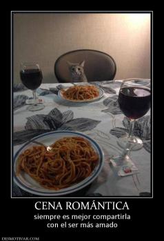 CENA ROMÁNTICA siempre es mejor compartirla con el ser más amado