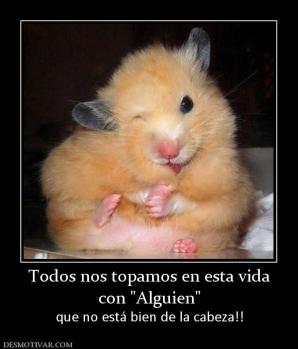 Todos nos topamos en esta vida con  que no está bien de la cabeza!!