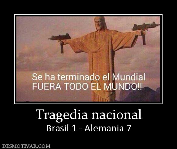 Tragedia nacional Brasil 1 - Alemania 7
