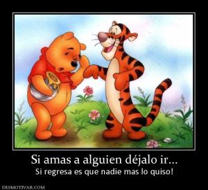 Si amas a alguien déjalo ir... Si regresa es que nadie mas lo quiso!