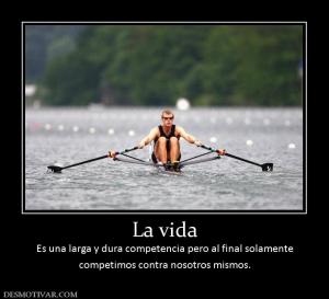 La vida Es una larga y dura competencia pero al final solamente competimos contra nosotros mismos.