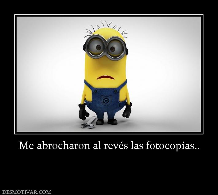 Me abrocharon al revés las fotocopias.