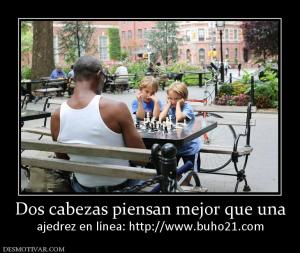 Dos cabezas piensan mejor que una ajedrez en línea: http://www.buho21.com