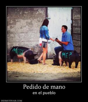 Pedido de mano en el pueblo