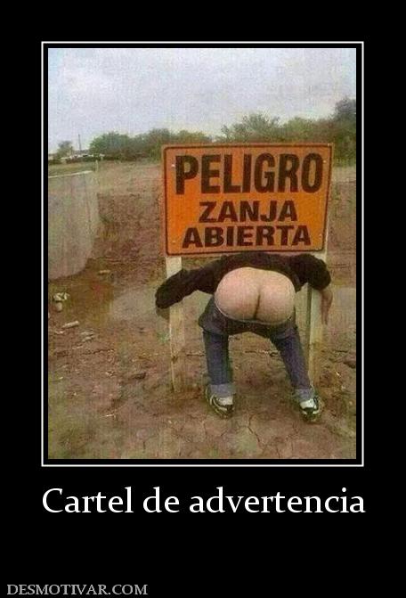 Cartel de advertencia