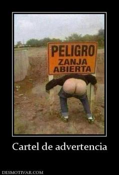 Cartel de advertencia