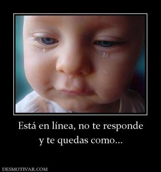 Está en línea, no te responde y te quedas como...