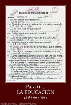 Para ti ... LA EDUCACIÓN ¿Está en crisis?