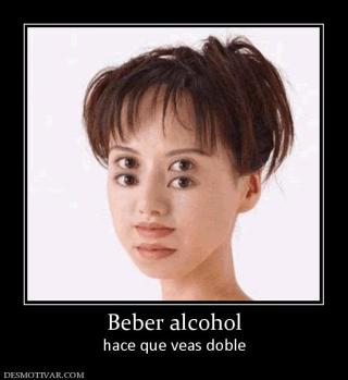 Beber alcohol hace que veas doble