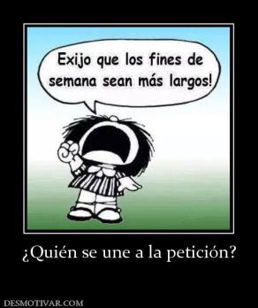 ¿Quién se une a la petición?