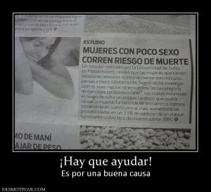 ¡Hay que ayudar! Es por una buena causa