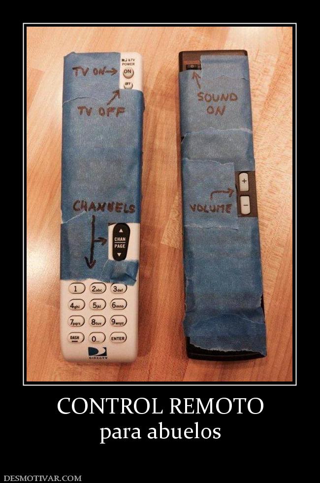 CONTROL REMOTO para abuelos